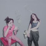 No.1-TwoGirlsNo.1-2003-200x250cm-oil on canvas-