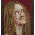 郑维 死去的摇滚乐手-Cliff Burton 木刻和综合材料  44×36cm