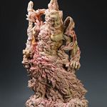 Zhou Jie Hum Patron God   Porcelain  40×28×75cm  2012