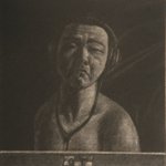 刘野  无题03 石板画 6x5cm 1993 