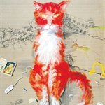 红猫 油画.2004 150x190 