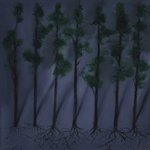 2008,费家村，夏—防护林 布面油画  30x30cm 2008
