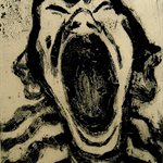 Cao Peilun Scream 39 x 27cm  2003   small