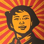 Wang Guangyi bielf face silkcreen print 85x60cm 2003  small