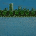 彭博 丽都新海岸 布面油画 30x25cm 2006