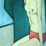 wang xiaolu  Woman's Body No.2 Oil on Canvas 100x30cm 2004