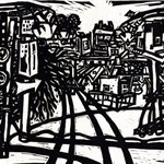 Song Yongping--Tianjin impression_construction site-1983-39x54.4cm-woodcuts