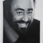姚朋 没有比这更好的事-鲁契亚诺·帕瓦罗蒂  30x40cm 布面油画 2015Yao Peng Nothing Better- Luciano Pavarotti 30x40cm Oil on Canvas 2015 w