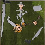 Guitarist No.1 - William Buroughs on grassland Mixed Media 230x230 2015