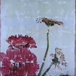 四朵非洲菊 布面油画 163x117 2016