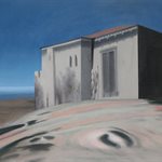 Xue Ruozhe, Highway1-Hearst Castle, oil on linen, 30x50cm , 2020