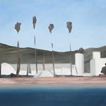 薛若哲，一号公路-圣塔芭芭拉，布面油画，30x50cm，2020 